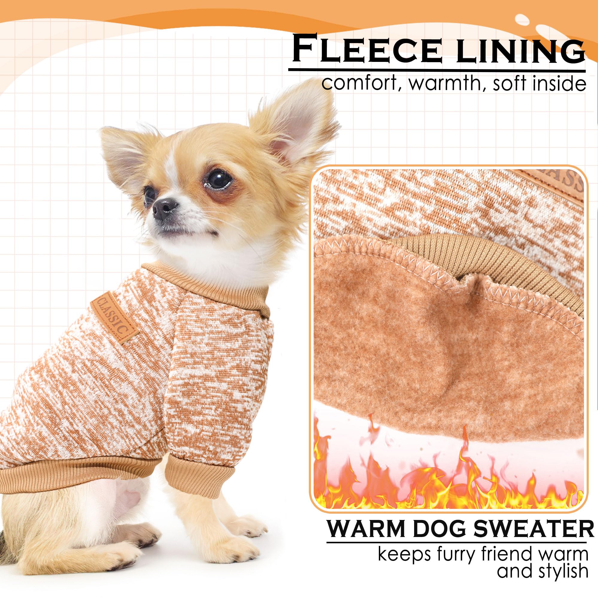 Pull-chien-petit-2pack-tricot-doux: enfilage facile pour sorties rapides.