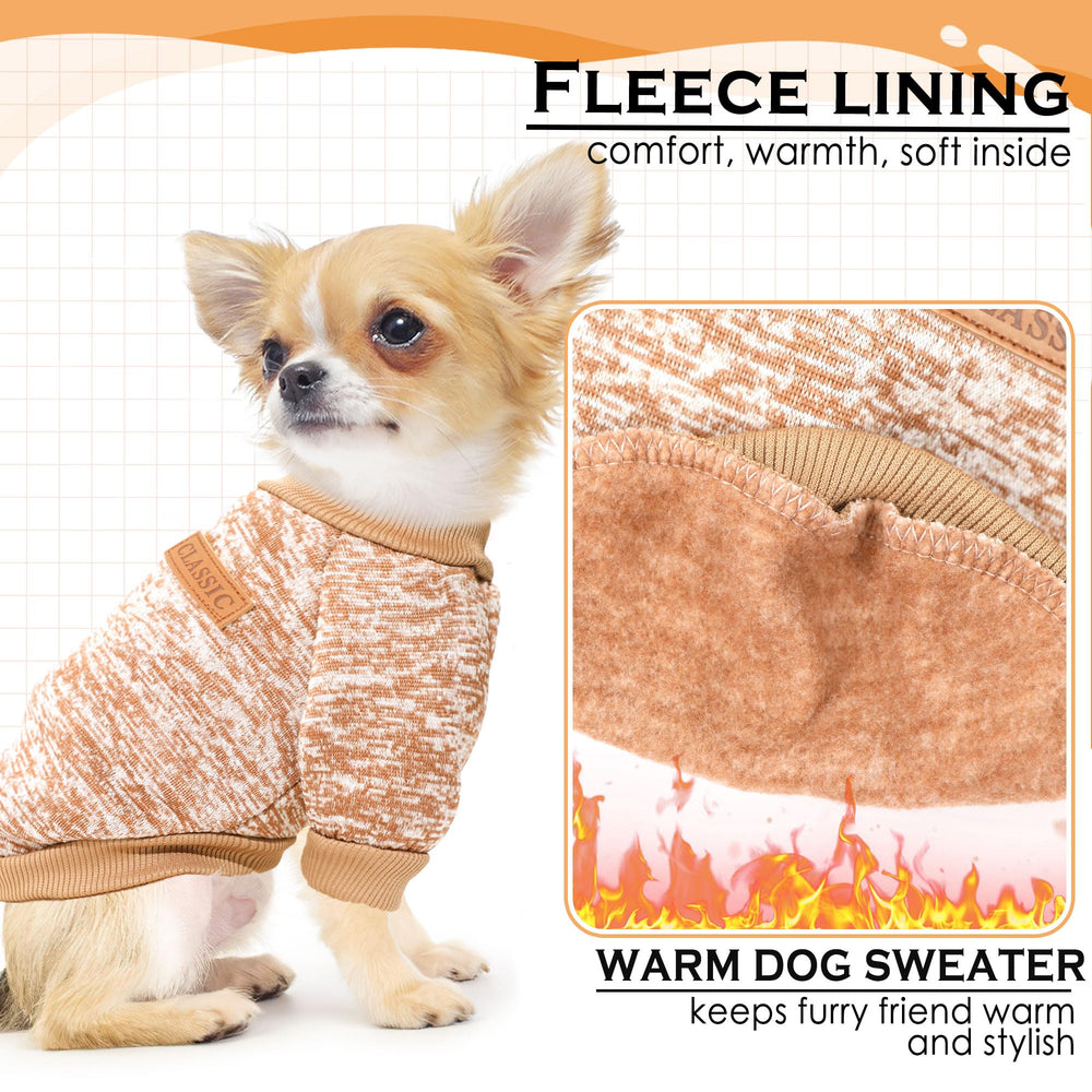 Pull-chien-petit-2pack-tricot-doux: enfilage facile pour sorties rapides.