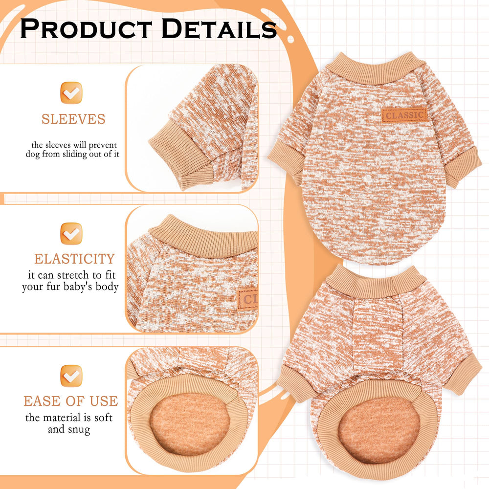 Pull-chien-petit-rayures-douces: motif gai pour promenades quotidiennes.