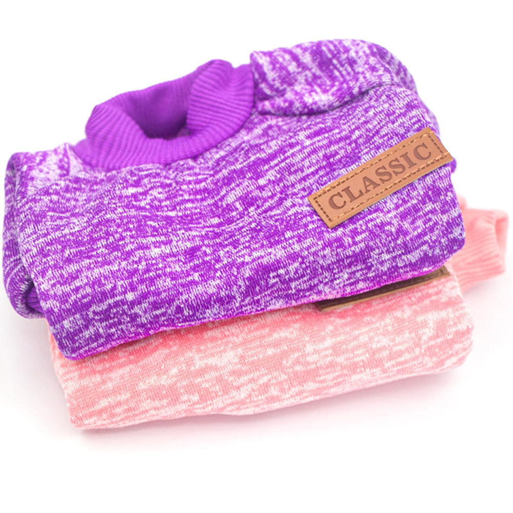 Pull-chien-petit-taille-ensemble-2-pieces-rose-violet, usage intérieur ou extérieur