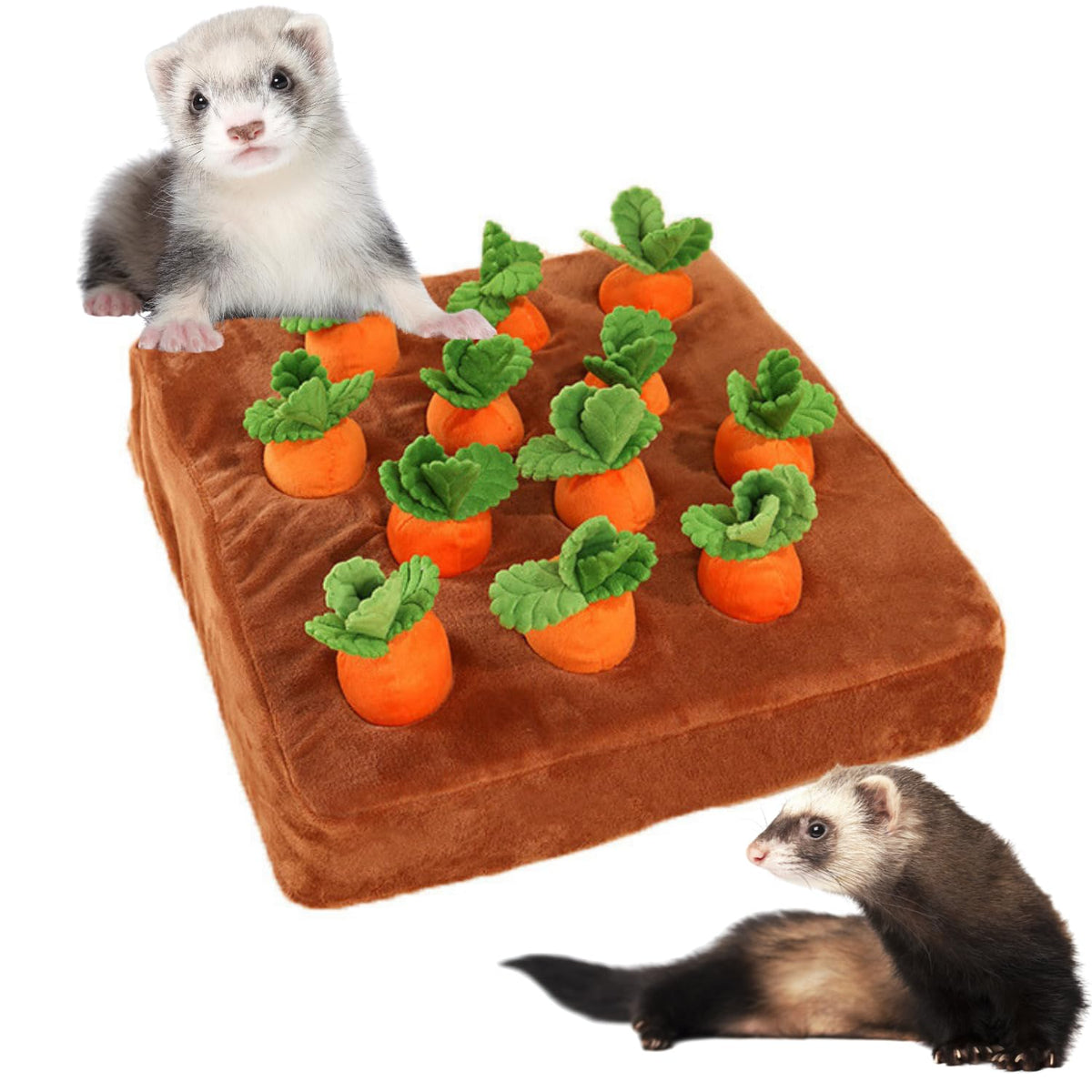 PUMEXFE Tapis-forage carotte: stimulation olfactive et jeu interactif pour petits animaux