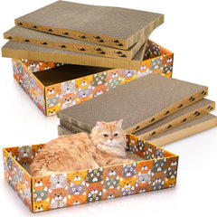 Pumtus boite-grattoir-chat-ensemble-1 : boîte robuste offrant un espace de repos pour chat.