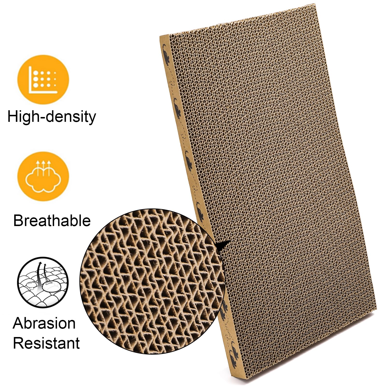 Pumtus boite-grattoir-chat-ensemble-3 : tapis remplaçable pour varier textures et jeux.