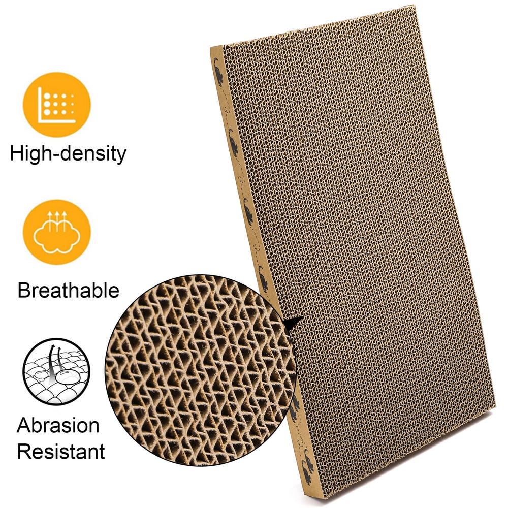 Pumtus boite-grattoir-chat-ensemble-3 : tapis remplaçable pour varier textures et jeux.