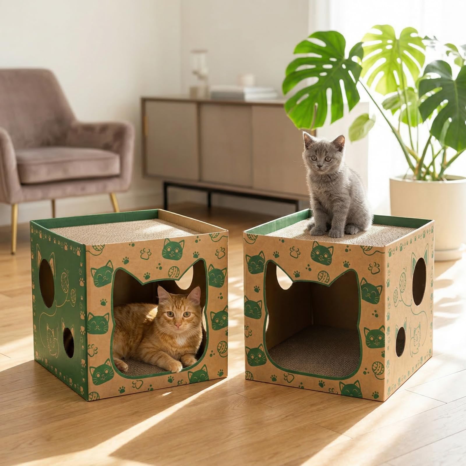 Pumtus cachette chat – lieu intime pour sieste et exploration.
