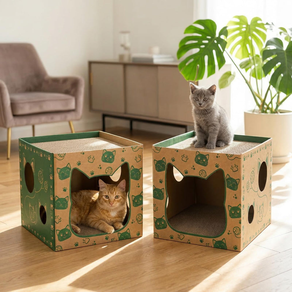 Pumtus cachette chat – lieu intime pour sieste et exploration.