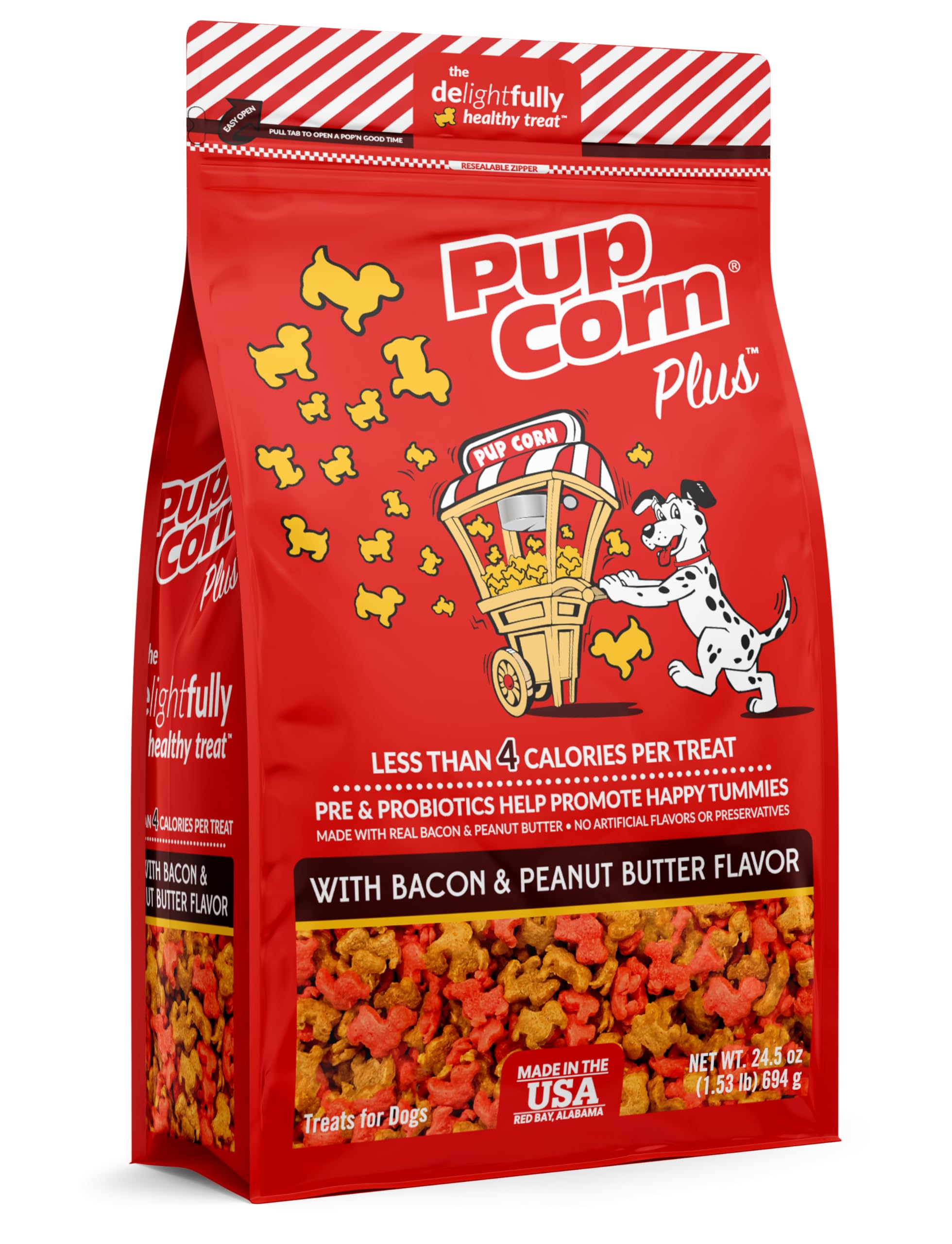 Pup Corn Plus paquet 24oz, pratique pour réapprovisionner facilement.