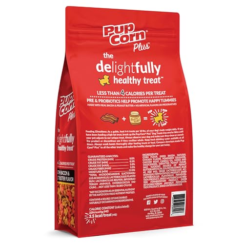 Pup Corn Plus prébiotiques et probiotiques soutiennent la digestion.