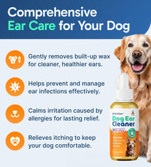 Gouttes Pup Labs Ear Clear, flacon pour soulager démangeaisons et irritation locale.