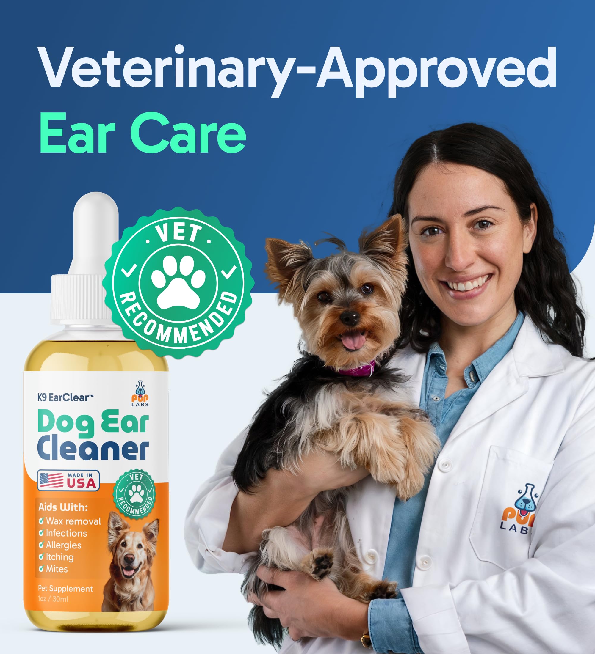 Pup Labs Ear Clear – apaisement des démangeaisons grâce à une action douce