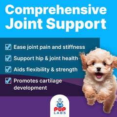 Soutien des hanches et articulations du chien grâce à Freedom Joint Drops.