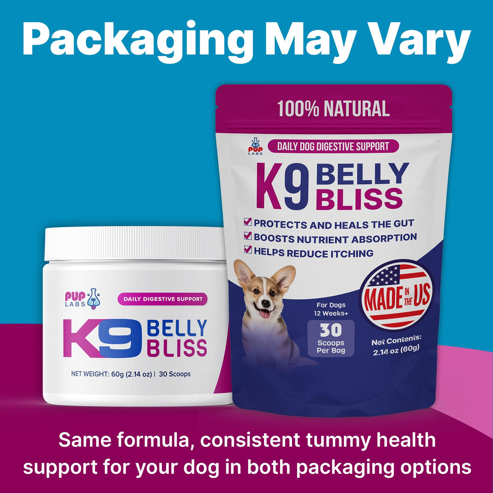 Pup Labs K9 Belly Bliss dose-mesure: administration adaptée à la taille du chien