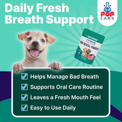 Pup Labs ProDenta — doseur-mesure pour doser précisément selon le poids du chien.