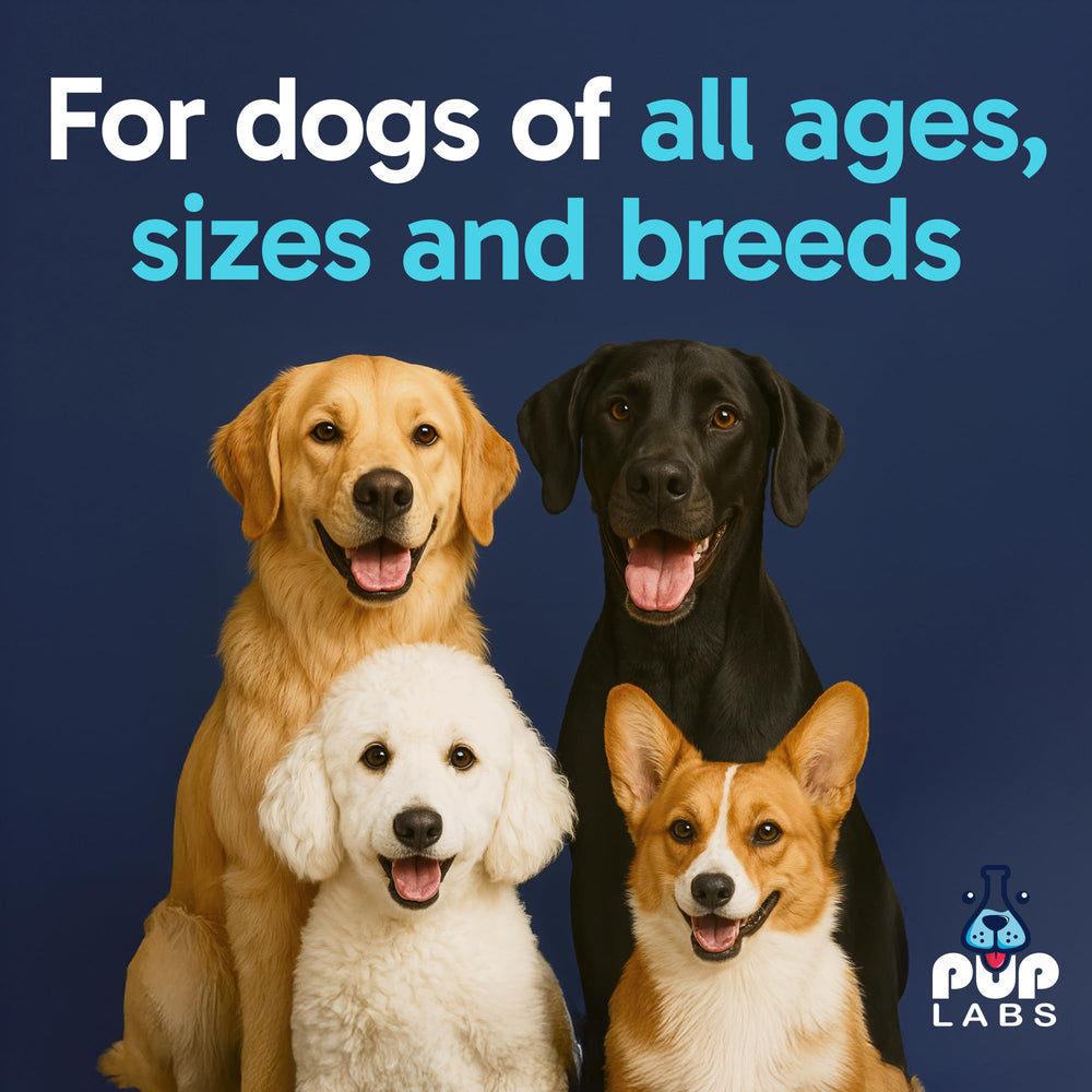 Produit fabriqué aux États‑Unis Pup Labs, qualité vétérinaire.