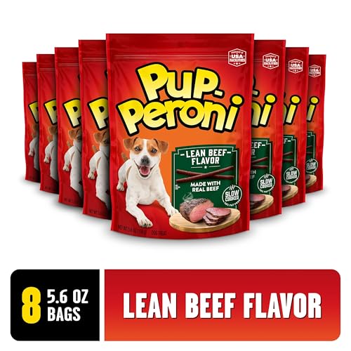 Pup-Peroni morceaux boeuf maigre: texture tendre appréciée par les chiens.