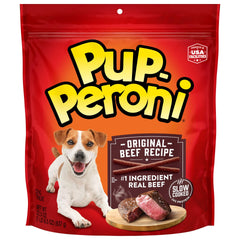 Pup-Peroni Original Boeuf – texture tendre grâce à cuisson lente, plaisir de mâcher.