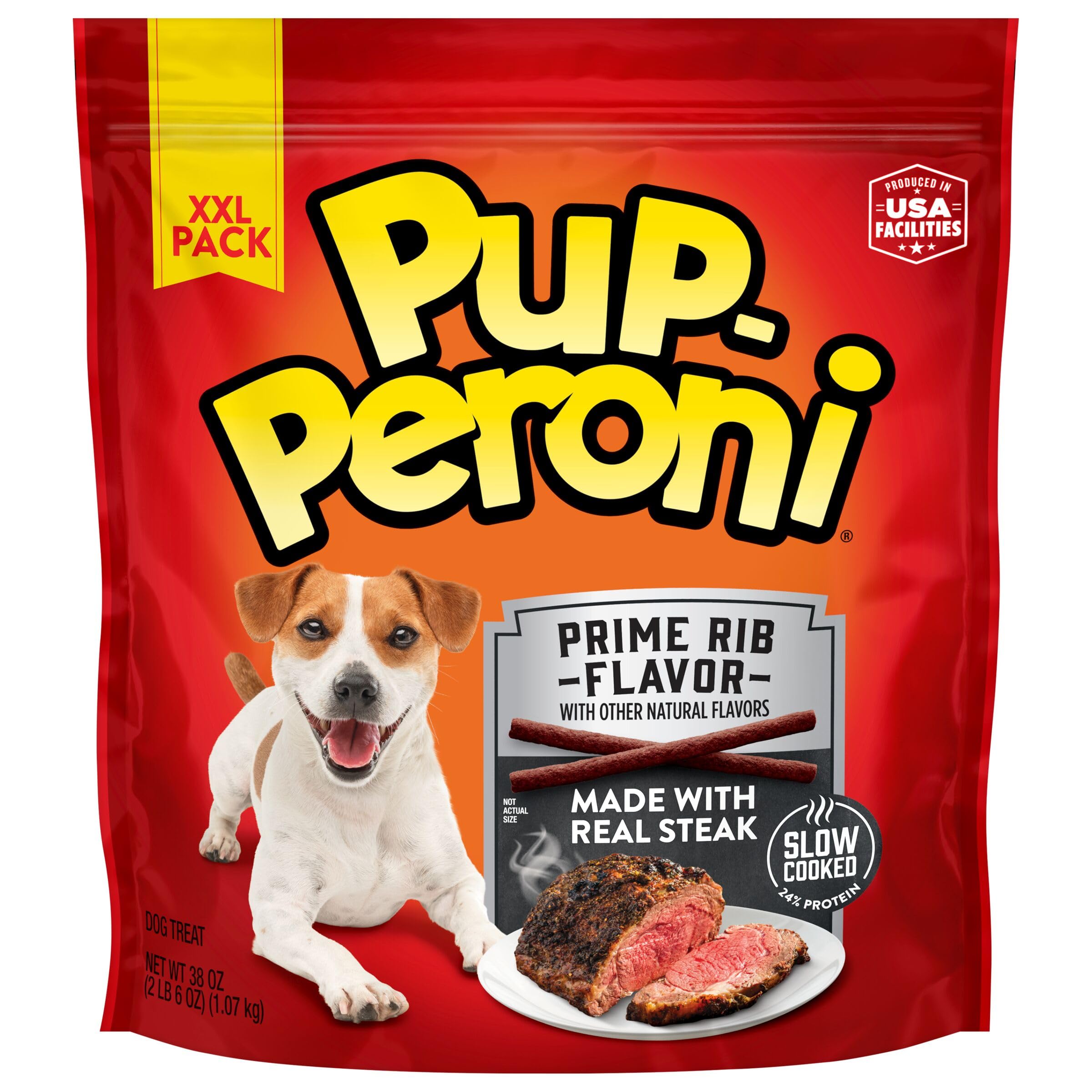 Pup-Peroni Prime Rib morceaux de boeuf tendre pour chien gourmand.