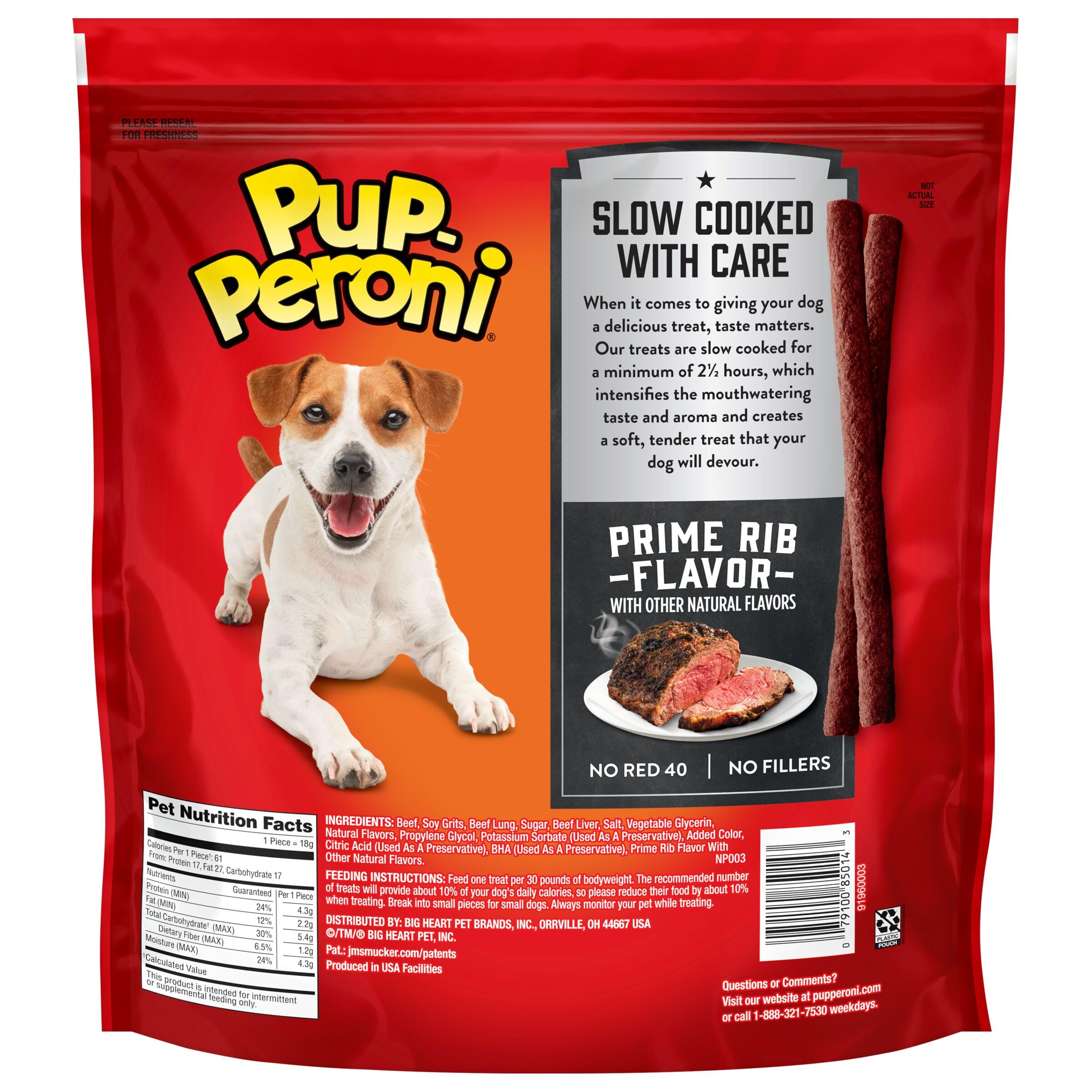 Pup-Peroni Prime Rib récompense idéale pour entraînement et jeux.