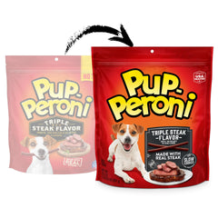 Pup-Peroni Triple Steak: trois saveurs de boeuf, récompense idéale lors de l'entraînement
