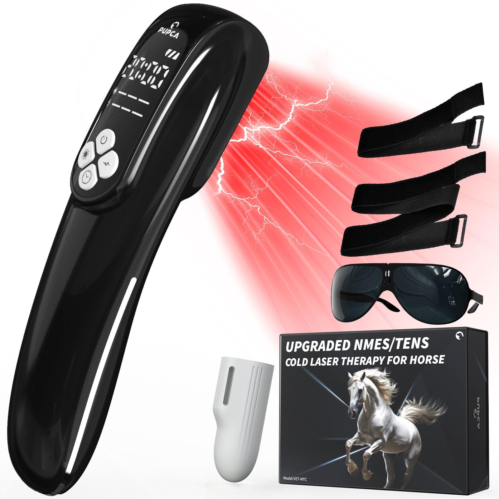 PUPCA laser froid cheval 808nm 650nm, stimulation profonde des tissus.