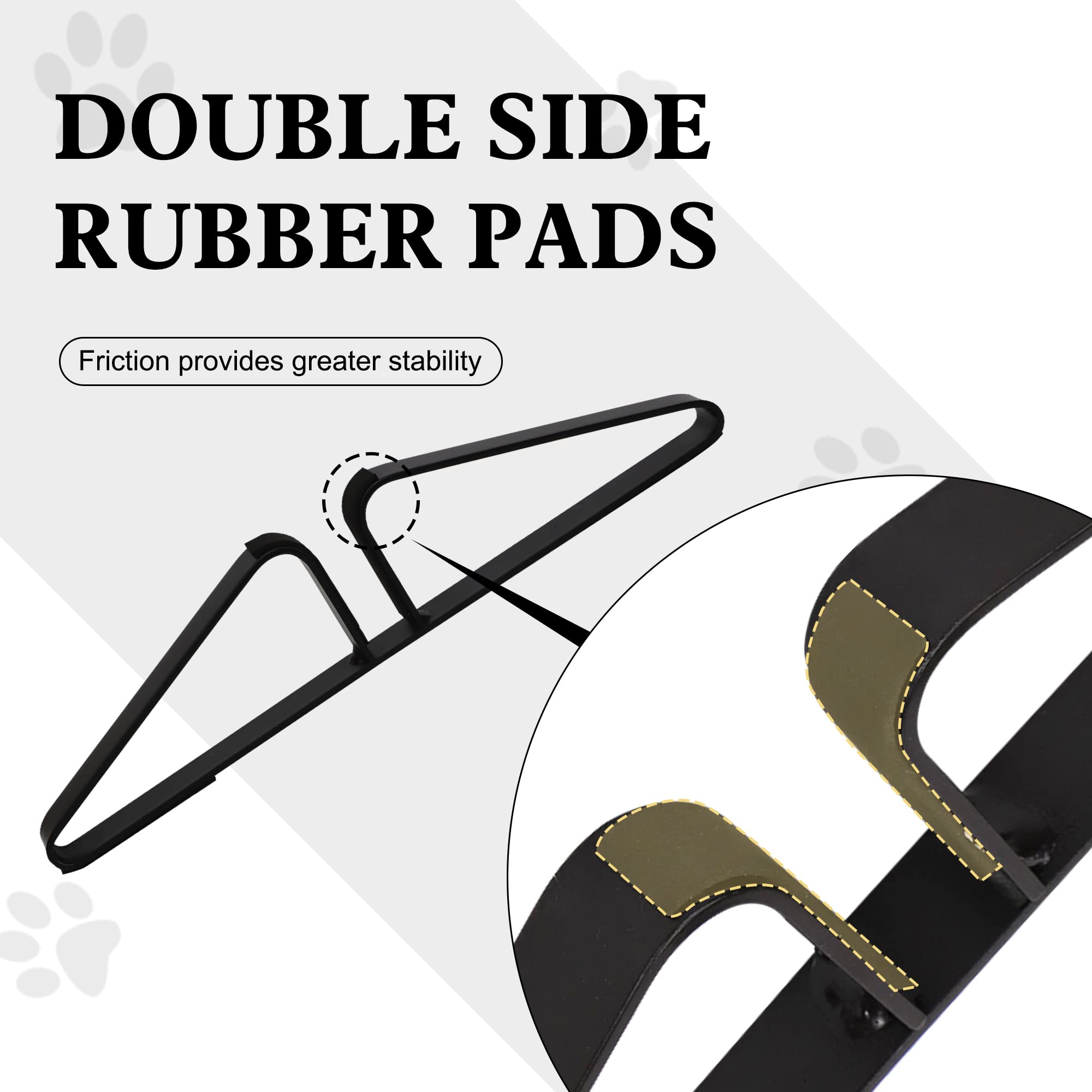 PUPETPO pieds triangulaires pour porte-gate, design noir élégant et robuste.