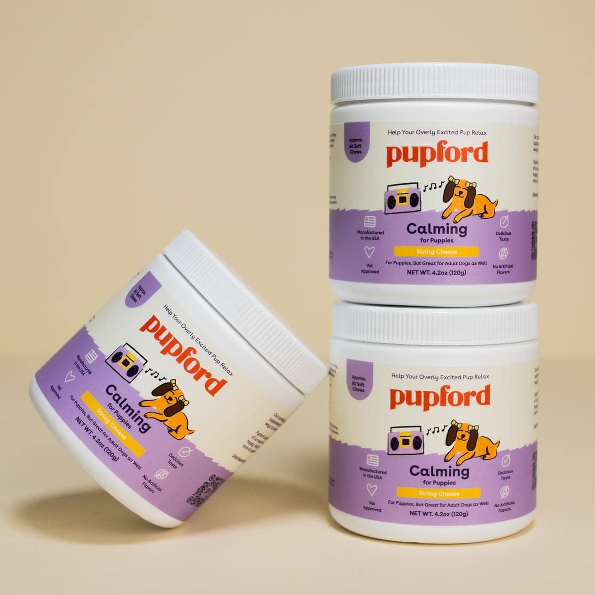 Ingrédients naturels, formule sans sédatif pour chien.