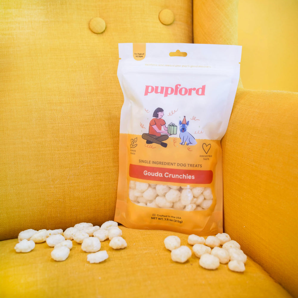 Pause gourmande quotidienne avec Pupford Cheese Crunchies, parfait pour les récompenses.