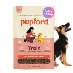 Friandises Pupford boeuf emballage prêt à l'emploi pour l'entraînement.