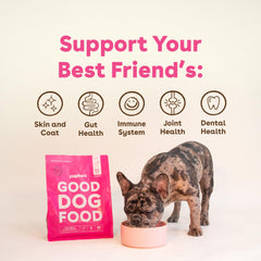Pupford Good Dog Food sans farines ni additifs, alimentation plus pure.