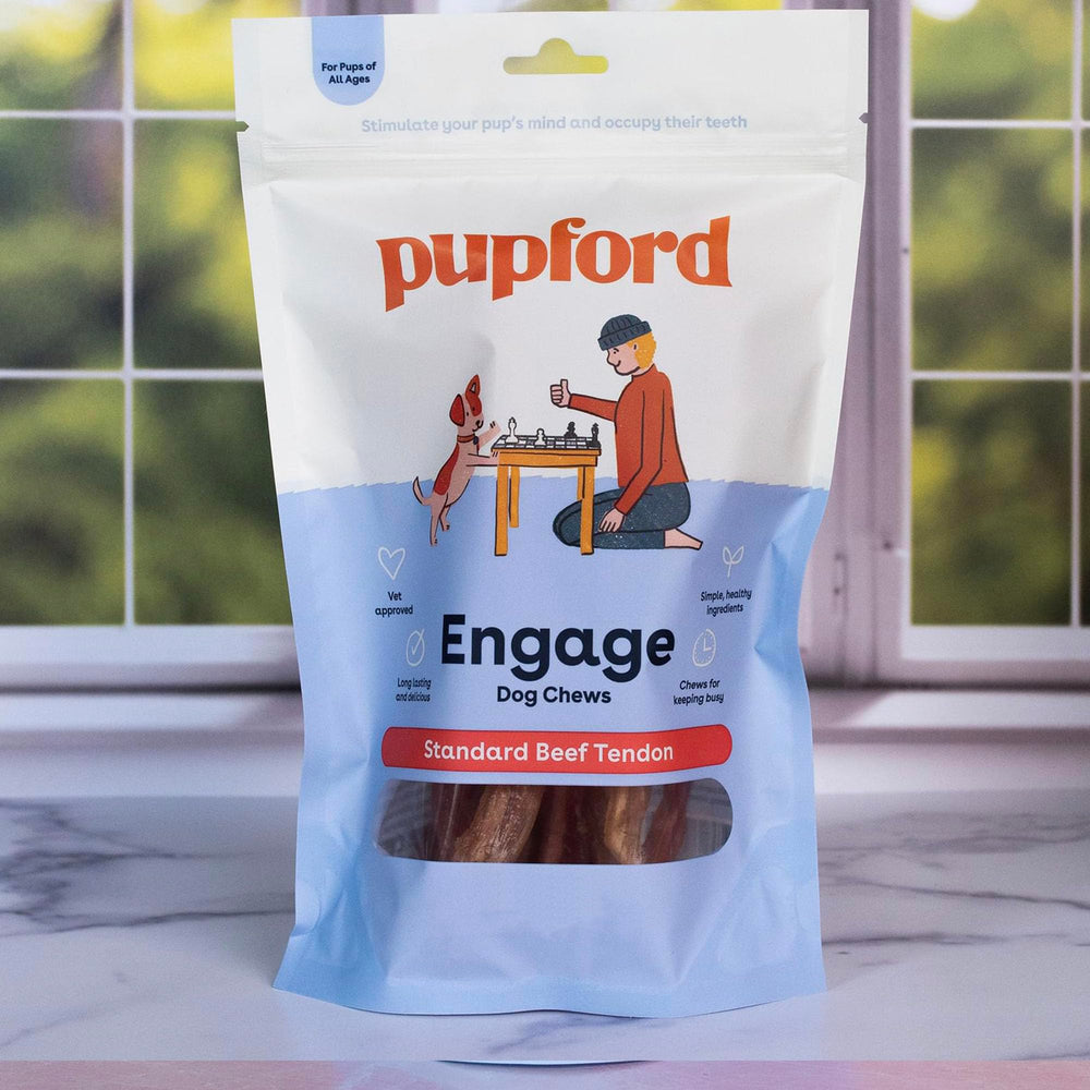 Pupford Tendons de bœuf: ingrédients 100 % pur pour chiens.