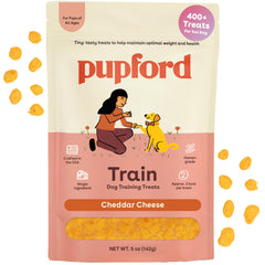 Gâteries Pupford d'entraînement au cheddar, emballage pratique pour sessions d'entraînement