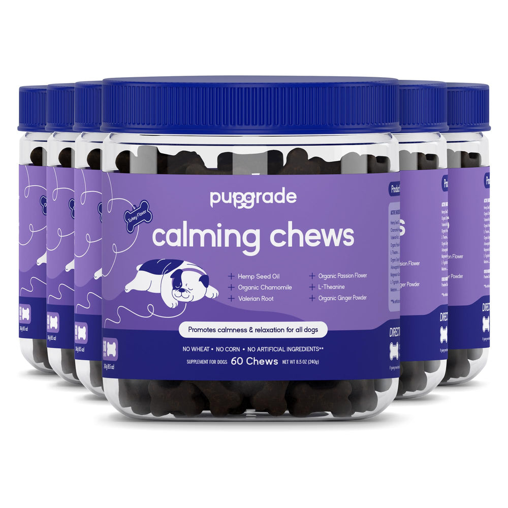PupGrade friables apaisants en boîte, texture douce pour chien.