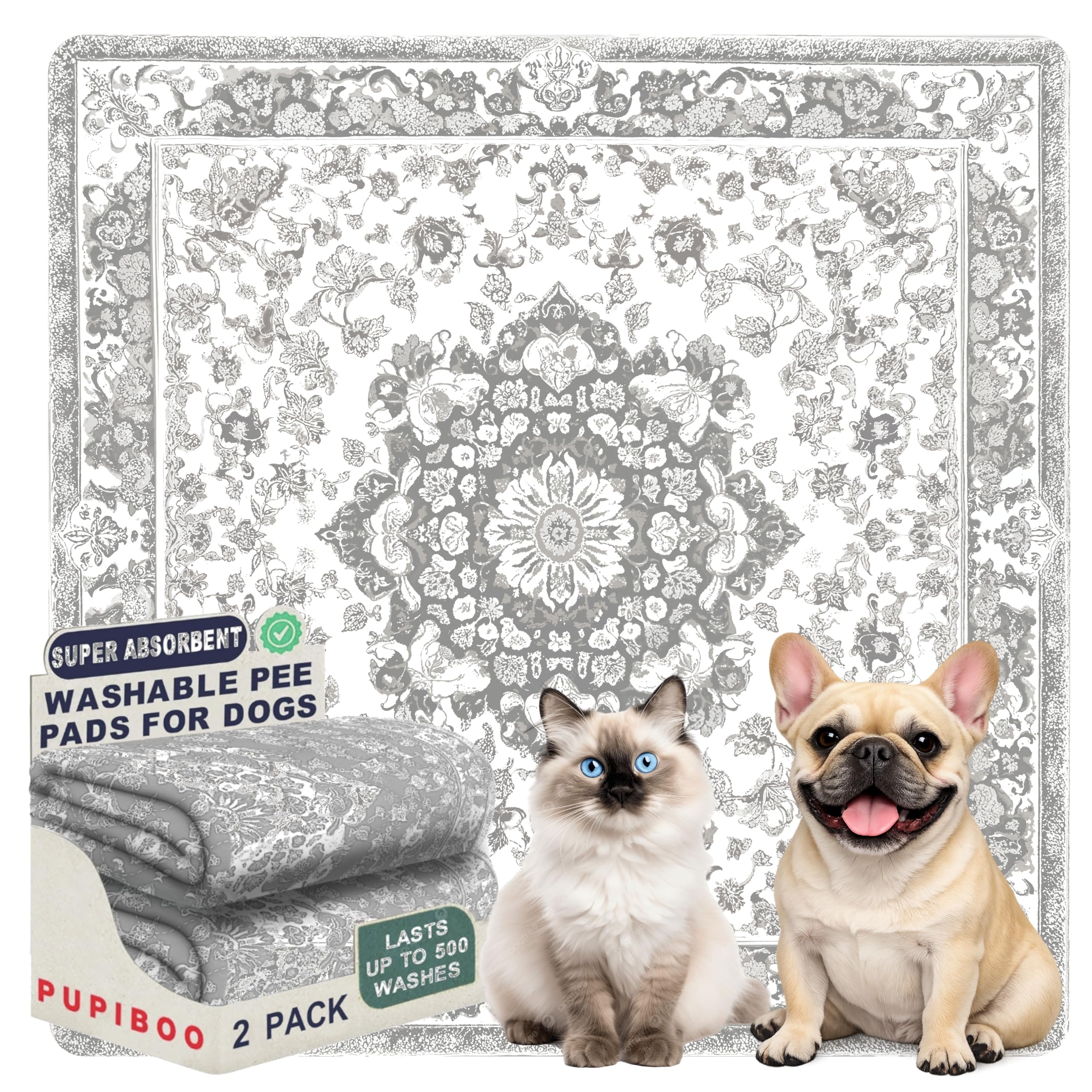 PUPIBOO Tapis absorbant réutilisable pour sols propres et sans fuite.