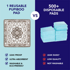 PUPIBOO Tapis lavable anti-fuite pour chat, pratique et discret.