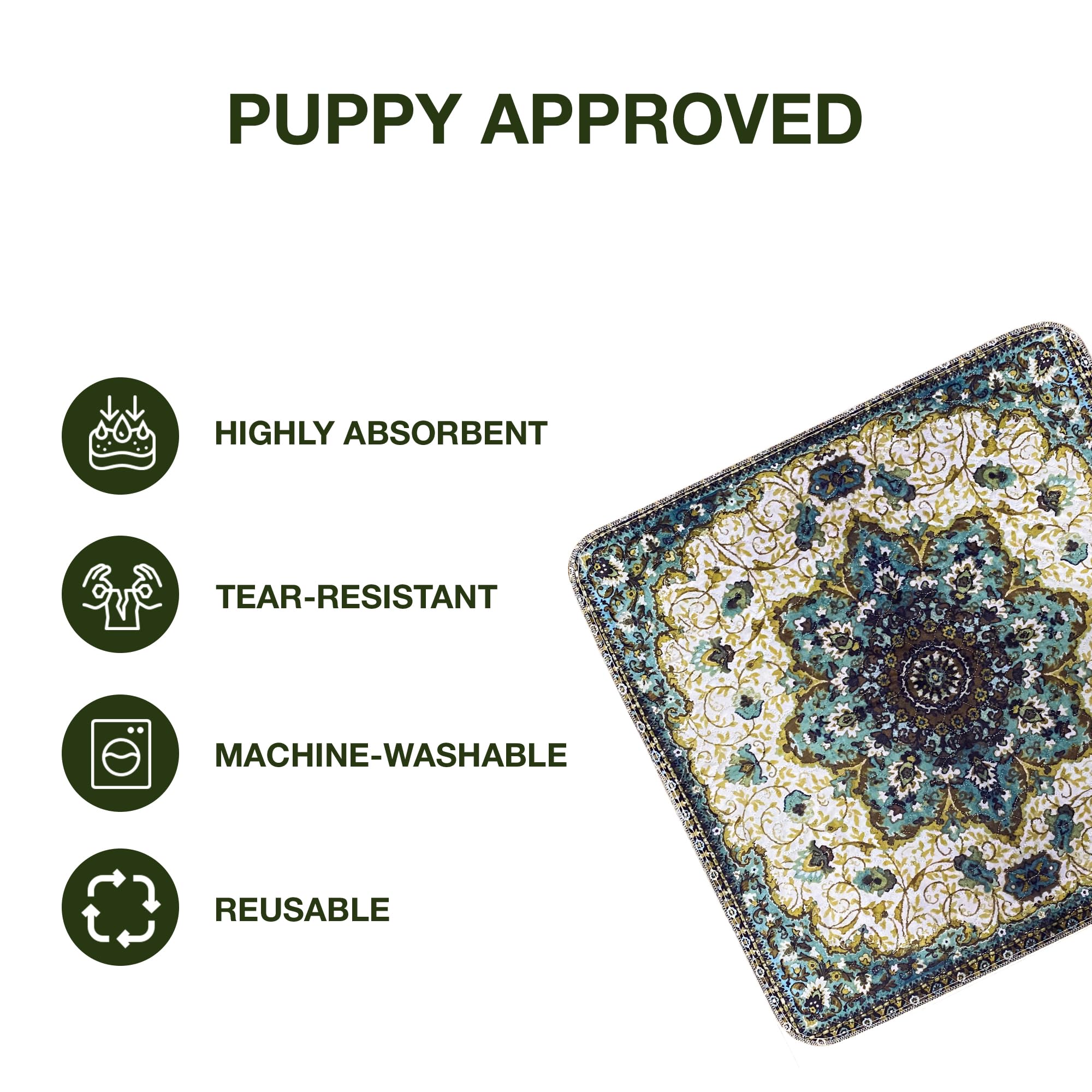 PUPIBOO tapis pipi lavable avec imperméable TPU pour éviter les fuites.