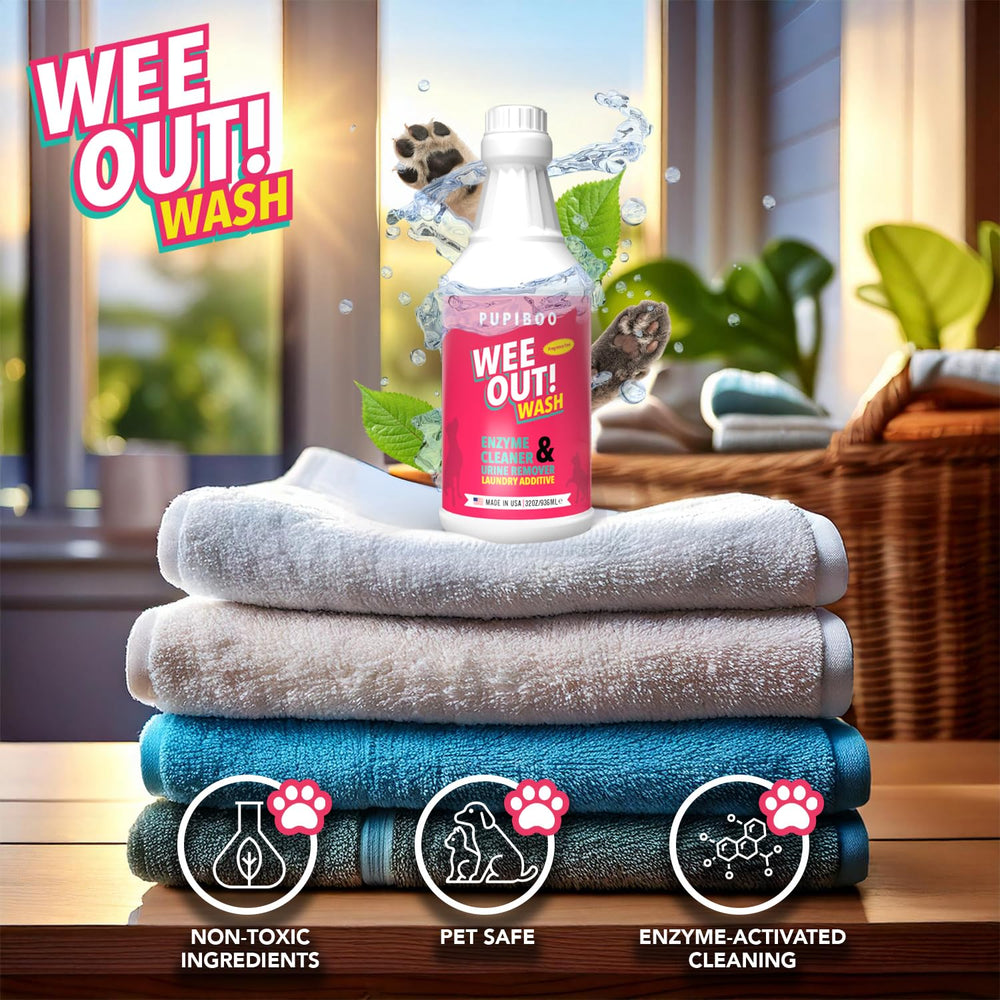 PUPIBOO Wee Out Wash: compatible avec les animaux, lavage sûr des textiles.