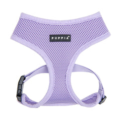 Harnais Puppia doux pour chien en violet, confort et respirabilité sur les balades.