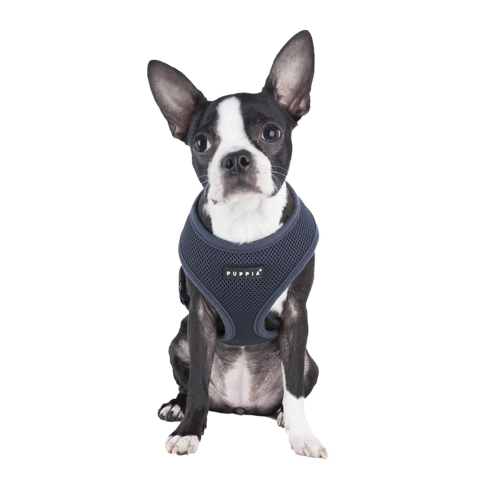 Harnais Puppia doux gris moyen ajustement poitrine pour maintien personnalisé