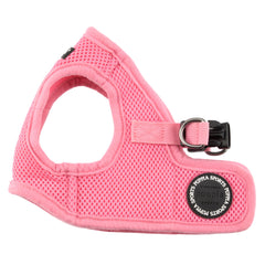 Harnais Puppia Veste Douce rose pour chien avec maille respirante.