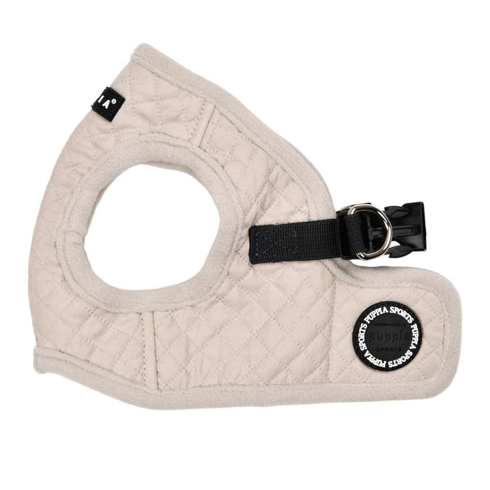 Harnais Puppia Irvin pour chien crème avec motif diamant, vue d’ensemble