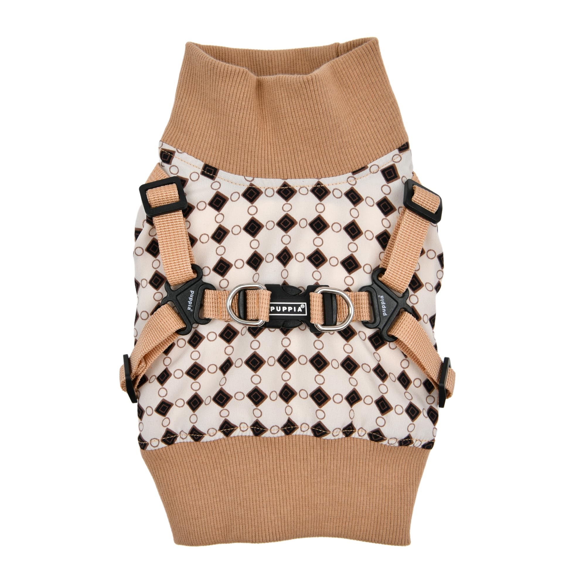 Puppia Jace : harnais pull-over diamant pour un style hivernal élégant et confortable.