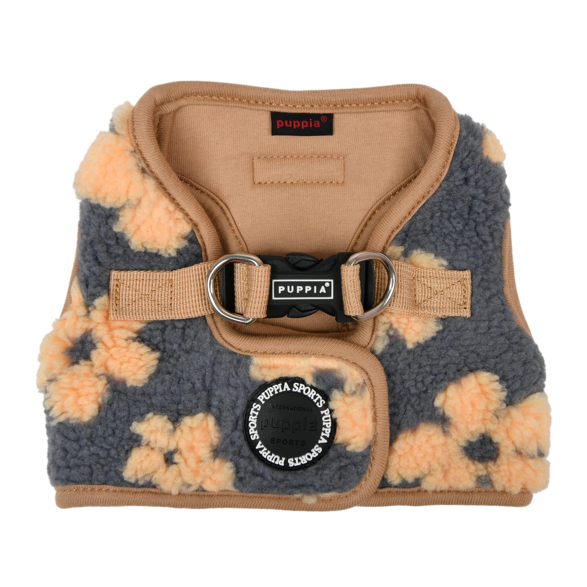 Puppia Ren Vest harnais dos avec velcro et boucle, fixation rapide et sûre.