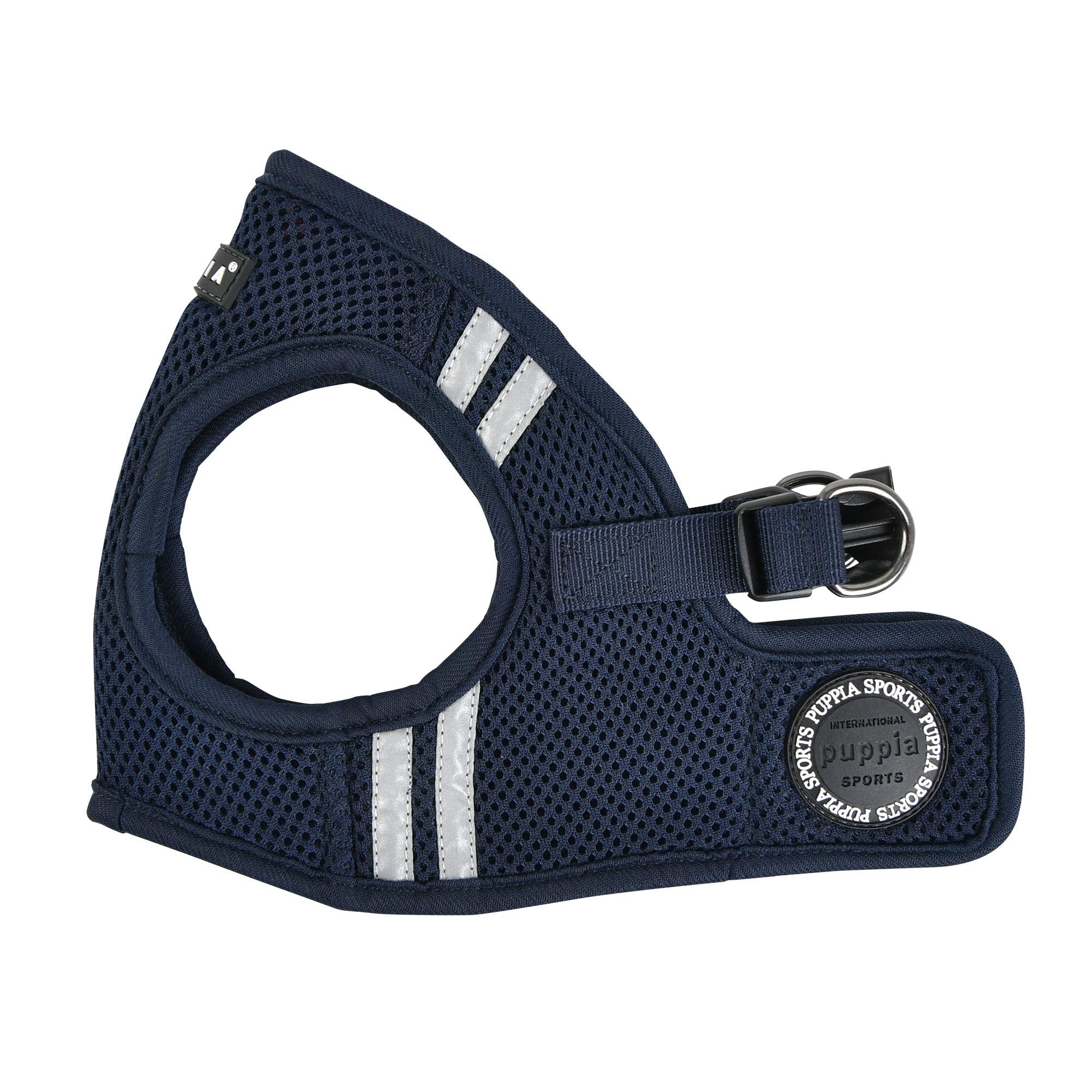 Puppia Soft Vest Harnais Pro Navy XL fermeture boucle et Velcro faciles d'utilisation.