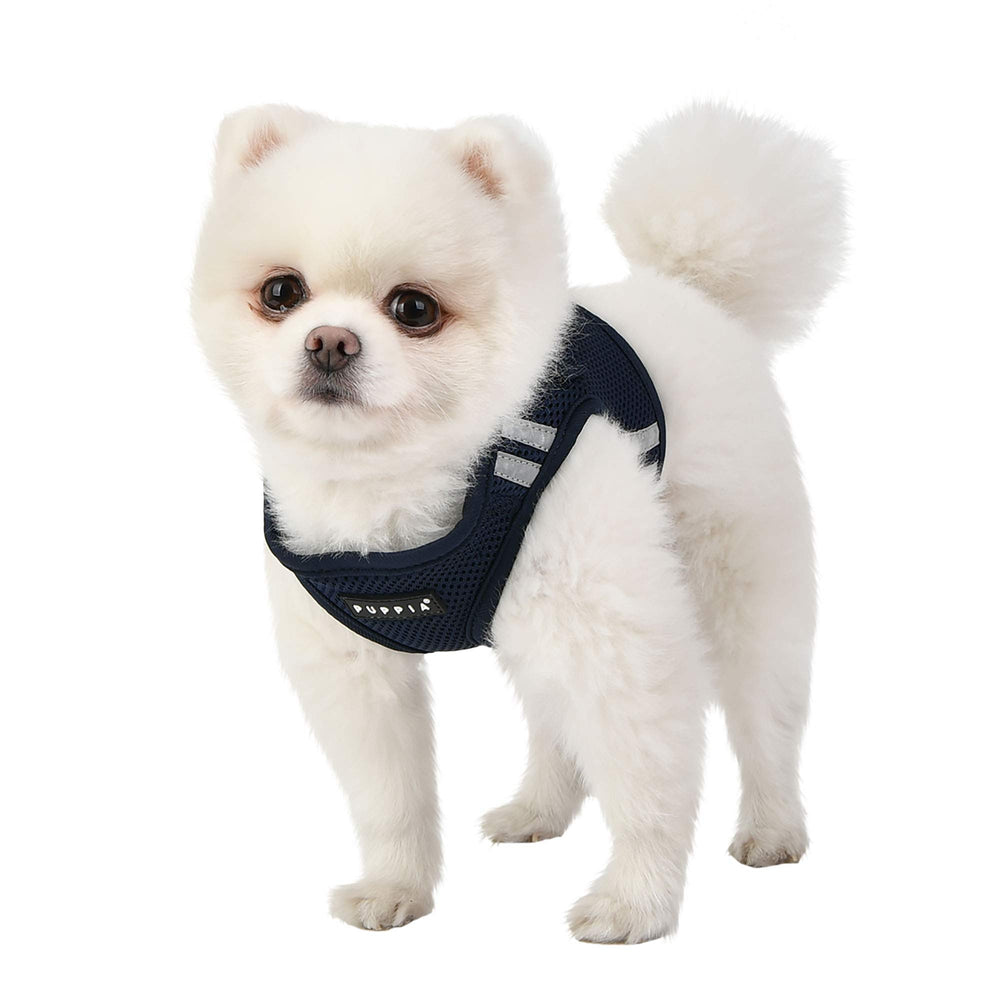Puppia Soft Vest Harnais Pro Navy XL pendant Smart Tag pour QR.