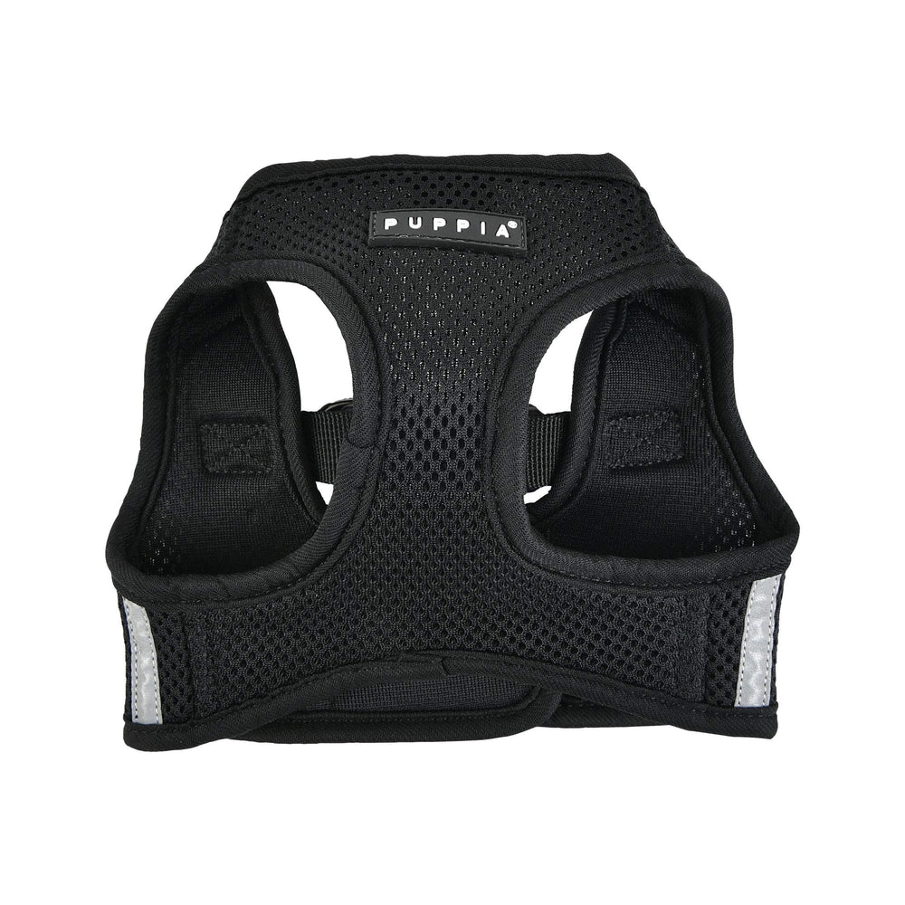 Puppia Soft Vest Harness Pro noir XL, vue arrière; sécurité et ajustement.