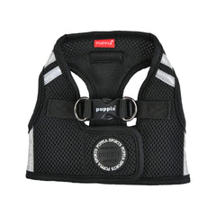 Puppia Soft Vest Harness Pro noir XL, vue avant; confort et contrôle améliorés pour promenades.