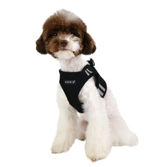 Puppia Soft Vest Harness Pro noir XL, détail rembourrage intérieur; confort prolongé.