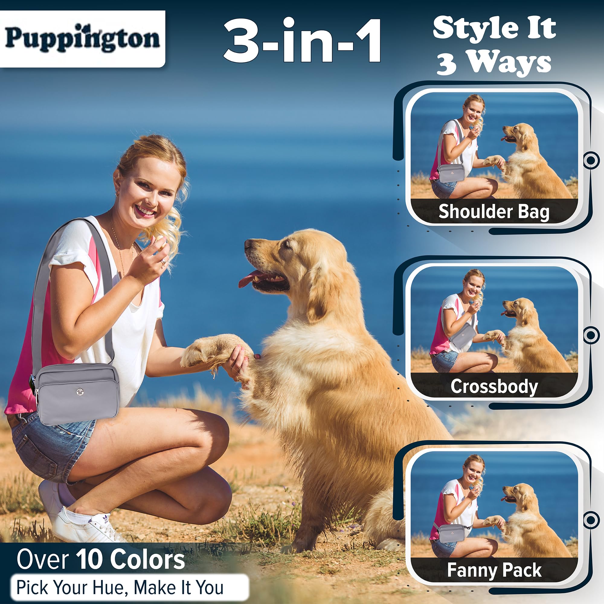 Puppington distributeur de sacs-poubelle compostables, pratique et propre