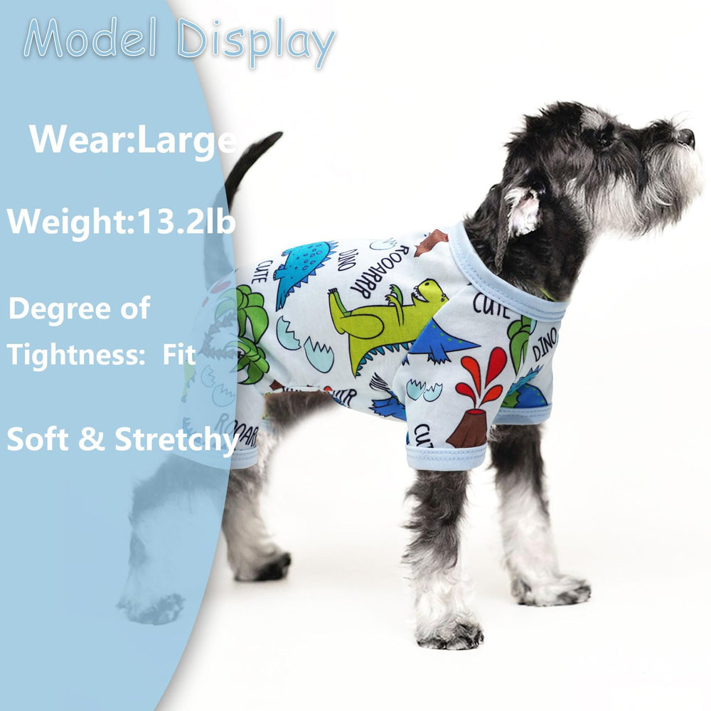 Motif doux Puppishy sur le pyjama chien pour un look mignon et confortable.