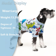 Puppishy pyjamas motif mignon bleu pour chien, parfait pour les séances photos